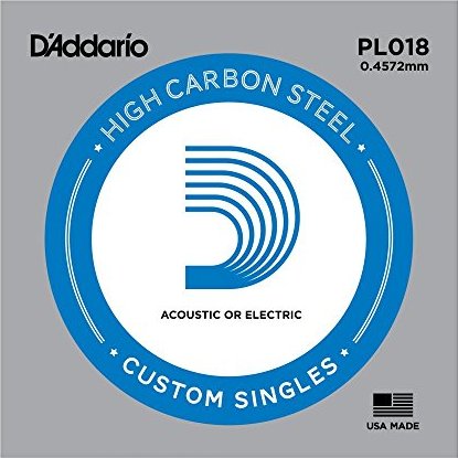 D'Addario Single Plain Steel 018 (PL018)