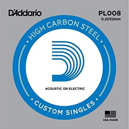 D'Addario Single Plain Steel 008 (PL008)
