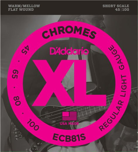 D'Addario XL Chromes Bass regular Light, short Scale (ECB81S)