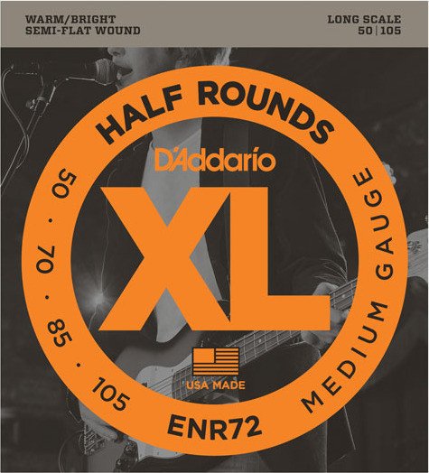 D'Addario XL Half Rounds Bass Medium, Long Scale (ENR72)