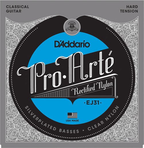 D'Addario Pro-Arté Rectified Trebles, Hard Tension (EJ31)