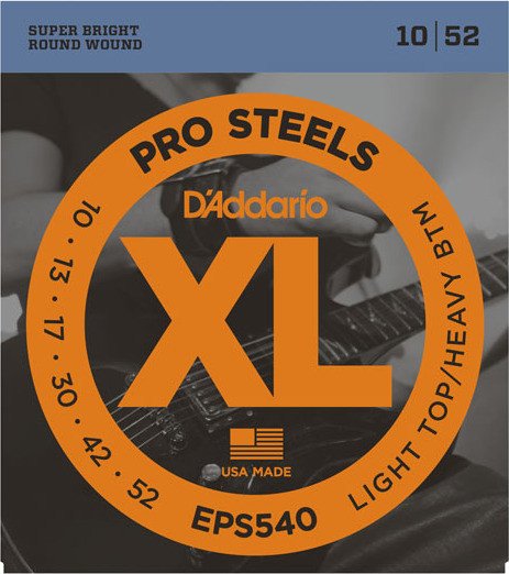 D'Addario XL ProSteels Light top / Heavy Bottom (EPS540)