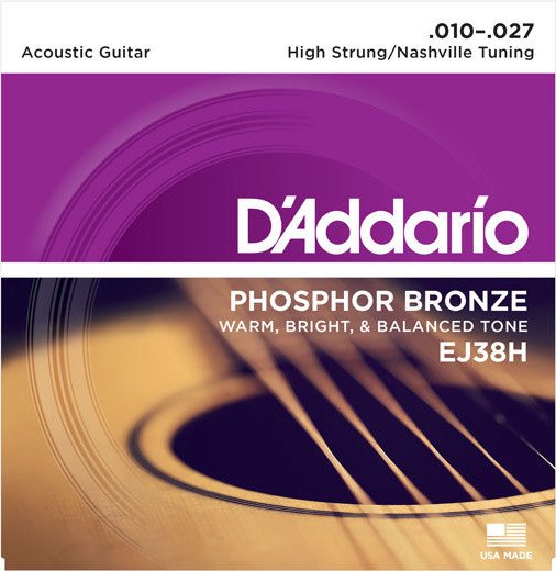 D'Addario Phosphor Bronze High Strung / Nashville Tuning (EJ38H)