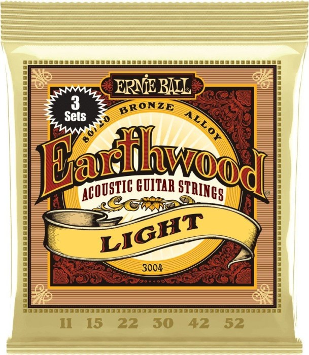 Ernie Ball Earthwood 80/20 Bronze Light 3-pack (P03004)