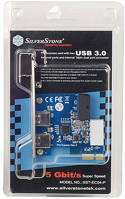 SilverStone EC04-P, 2x USB-A 3.0, 1x USB 3.0 internal, PCIe 2.0 x1 (SST-EC04-P / 71053)
