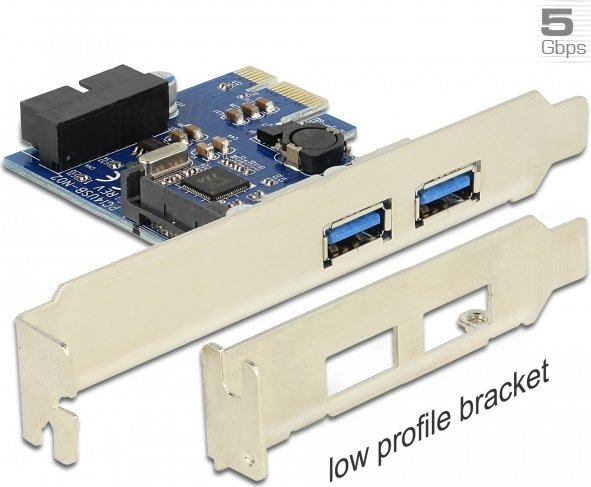 DeLOCK 2x USB-A 3.0, 1x USB 3.0 internal, PCIe x1 (89315)