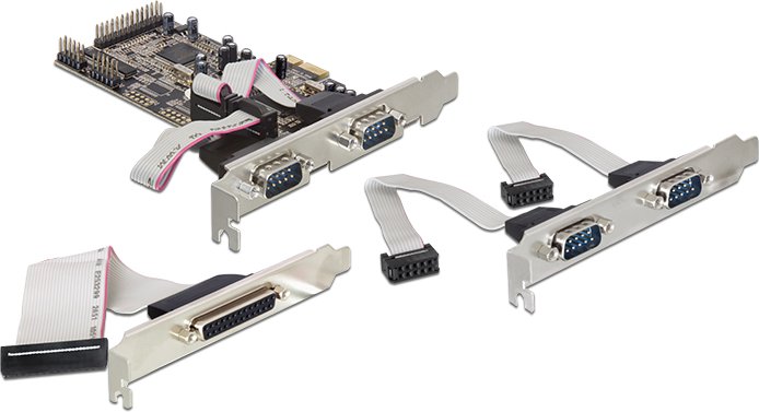 DeLOCK 4x serial/1x parallel, PCIe x1 (89177)