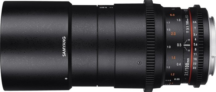 Samyang 100mm T3.1 VDSLR ED UMC macro for Canon EF-M black