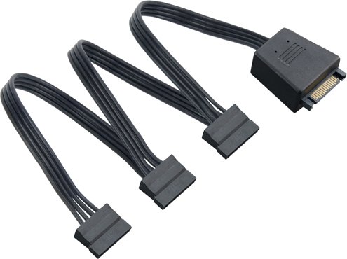 SilverStone CP06-L, SATA adapter cable, 1 on 3 SATA plug (Super flexible), 2x 2200µF Capacitors (SST-CP06-L)