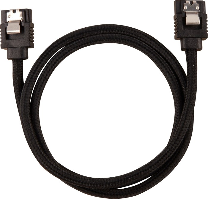 Corsair Premium Sleeved SATA 6Gb/s Kabel schwarz 0.6m (CC-8900252)