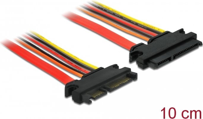 DeLOCK cable extension SATA 22-Pin plug to SATA 22-Pin socket, 0.1m (84917)