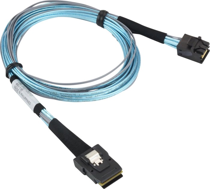 Supermicro Slimline miniSAS HD SFF-8643 on miniSAS SFF-8087, 80cm (CBL-SAST-0507-01)