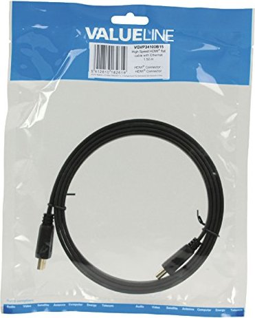 Nedis High Speed mit Ethernet HDMI 1.4 Kabel schwarz, 1.50m (VGVP34100B15)