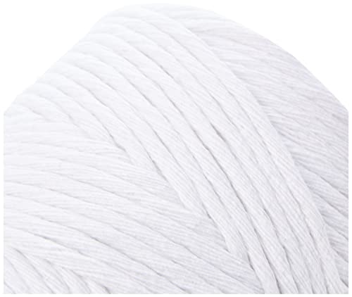 0.5KG SPOOLS EVERLASTO SINGLE TWIST SOFT COTTON MACRAME CRAFT TWINE 38/6 (4MM APPROX) (SNOW WHITE)