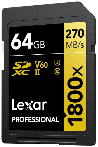 Lexar Professional 1800x Gold Series R280/W210 SDXC 64GB, UHS-II U3, Class 10 (LSD1800064G-BNNNG / LSD1800064G-BNNNU / LSD1800064G-RNNNC)