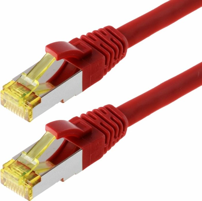 Helos Premium Patchkabel, Cat6a, S/FTP, RJ-45/RJ-45, 20m, rot (118097)