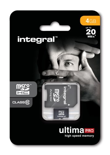 Integral ultima PRO R20 microSDHC 4GB Kit, Class 10 (INMSDH4G10-20V2)