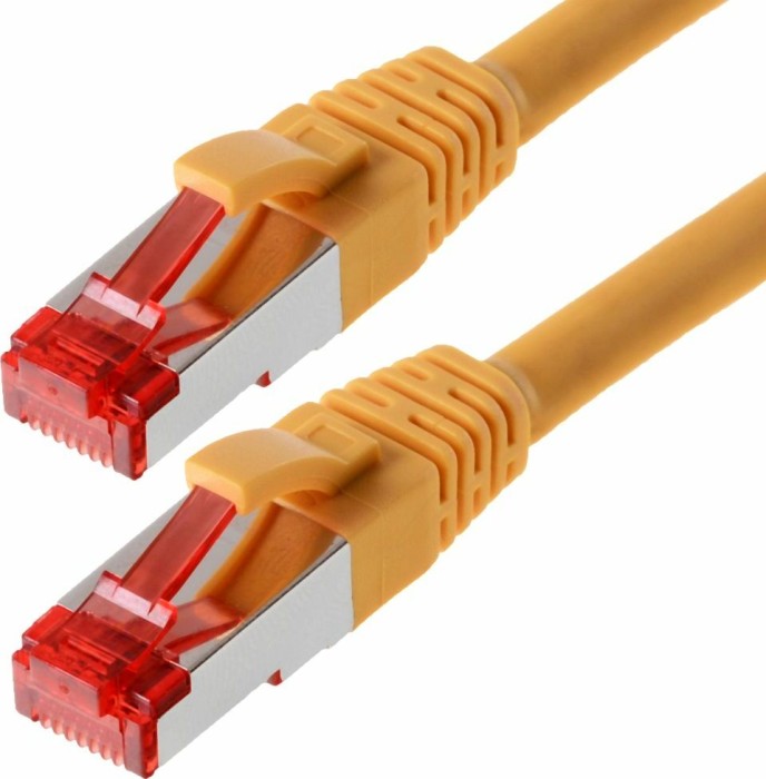 Helos Premium Patchkabel, Cat6, S/FTP, RJ-45/RJ-45, 0.5m, gelb (118007)