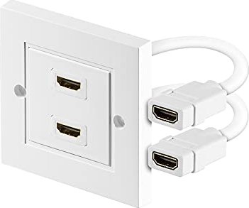 Wentronic Goobay HDMI 1.4 Wanddose with 2x HDMI socket (51723)