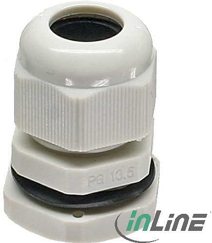 InLine cable gland nylon IP68 18-25mm, 10 pieces, grey (44014)