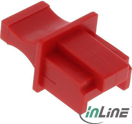 InLine dust protection for RJ-45, 100 pieces, red (59942K)