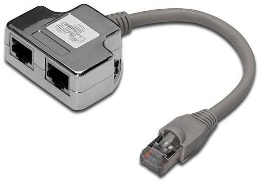 Digitus Network Cable adapter, 2x RJ-45 to 1x RJ-45 0.2m (DN-93904)