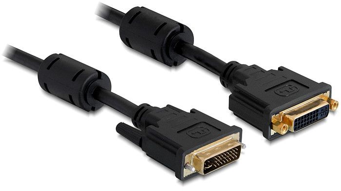 DeLOCK DVI 24+5 extension cable 1m black (83106)