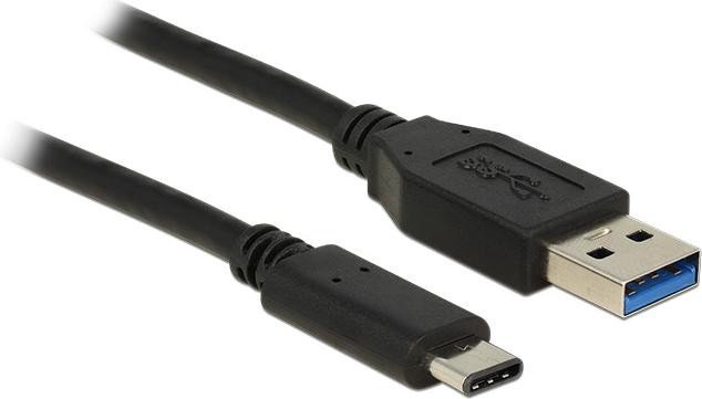 DeLOCK USB 3.1 adapter cable, USB-C 3.1 [plug]/USB-A 3.1 [plug] black, 1m (83870)