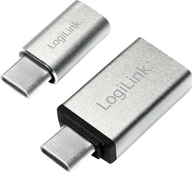LogiLink Adapter Set USB-C 3.0 [Stecker]/USB-A 3.0 [Buchse]/USB 2.0 Micro-B [Buchse] (AU0040)