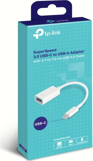 TP-Link USB-C 3.0 [plug] to USB-A 3.0 [socket], adapter cable, white (UC400)