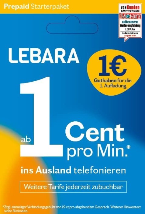 Lebara prepaid Sim card