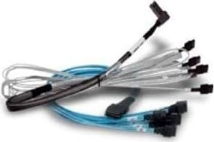 Broadcom Slim SAS SFF-8654 -> 2x4 SFF-8643 Mini SAS HD, 1m (05-60003-00)