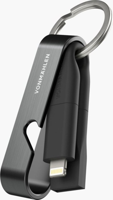 Vonmählen High Six 6in1 USB-C cable with Lightning/USB micro-B/USB-A adapter dongle, black (HSI00001)