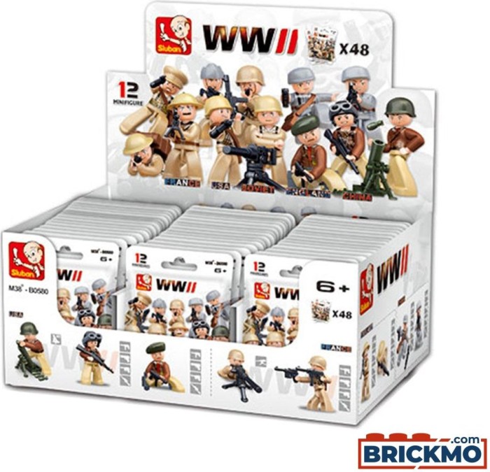 Sluban Army WWII Soldiers Display 60 Stück (M38-B0580)