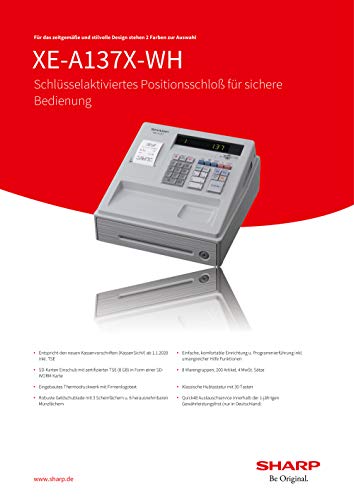 Sharp XE-A137 WH Cash register