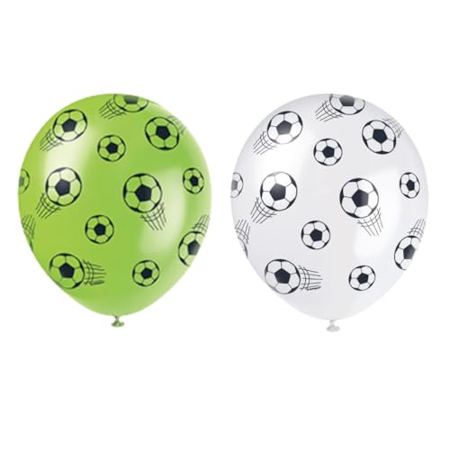 3D Soccer Extravaganza Assorted Latex Balloons (30.48cm) - Perfect for Sports-Themed Celebrations & Party Decor - 5 ct