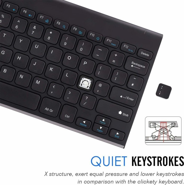 Arteck 2.4G wireless Keyboard Stainless Steel Ultra Slim, EN (HW086)