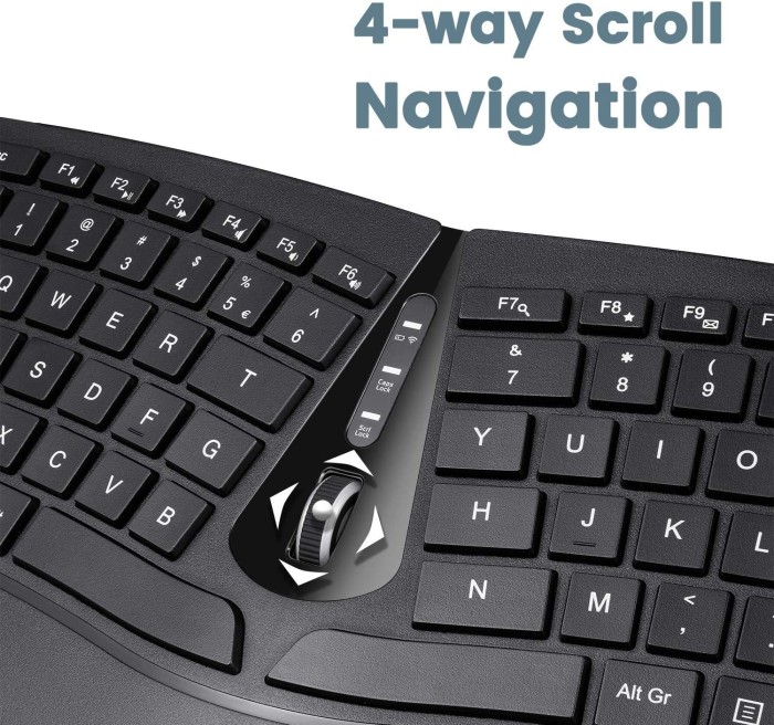 Perixx Periduo 606 wireless mini Ergonomic Split Keyboard and vertical Mouse Combo black, USB, DE (PERIDUO-606-DE / 11649)