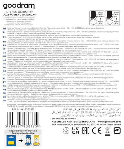goodram M1AA R100 microSDXC 256GB Kit, UHS-I U1, Class 10 (M1AA-2560R12)