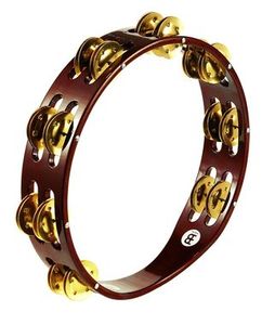 Meinl Traditional Wood Tambourine Brass 2 Rows (TA2B-AB)