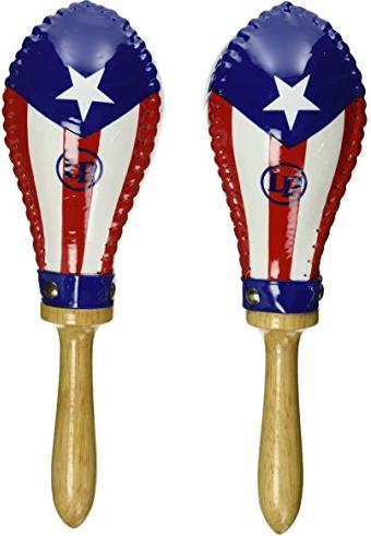 LP Salsa Rawhide Maracas Puerto Rican Flag (LP393-PR)