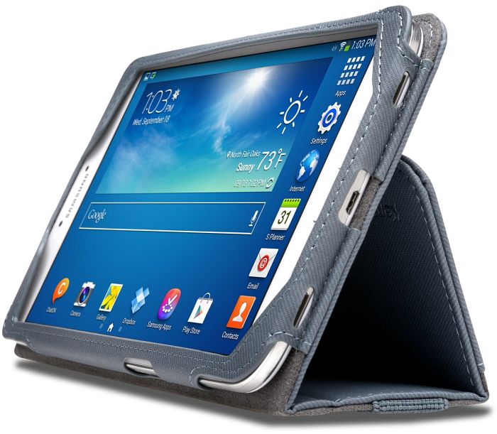 Kensington Portafolio Soft Folio case Stand for Galaxy Tab 3 8.0 slate grey (K97167WW)