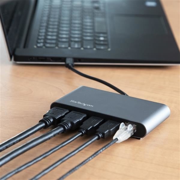StarTech Dual-4K mini Thunderbolt 3 Dock with HDMI, Thunderbolt 3 [plug] (TB3DKM2HD)