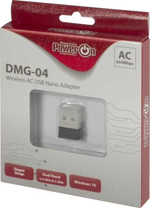 Inter-Tech PowerOn DMG-04, 2.4GHz/5GHz WLAN, USB-A 2.0 (88888151)