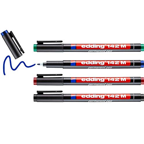 edding 142 M Folienschreiber sortiert, 4er-Set (4-142-4)