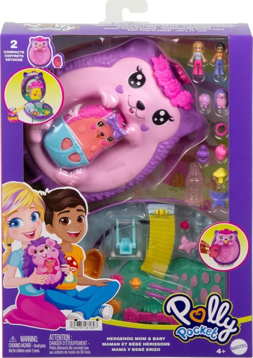 Mattel Polly Pocket Mama & Baby hedgehog Schatulle (JBJ91)