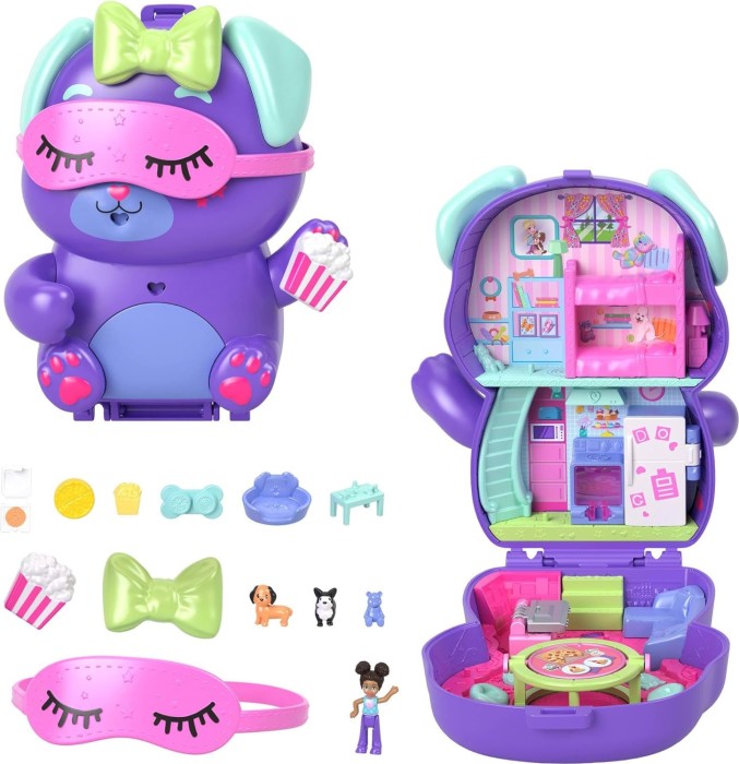 Mattel Polly Pocket Übernachtungsparty-puppies playset (JCR38)