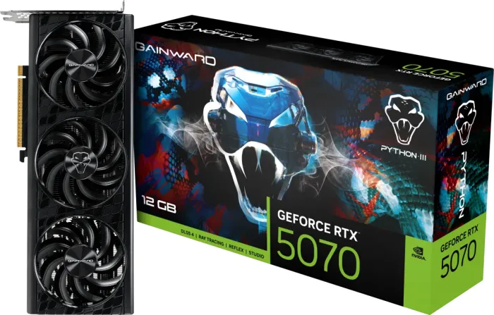 Gainward GeForce RTX 5070 Python III, 12GB GDDR7, HDMI, 3x DP (5110 / NE75070019K9-GB2050T)