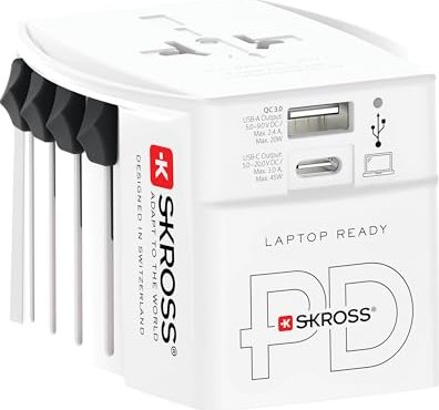 Skross MUV USB AC45PD with USB-C cable white (1.302975)