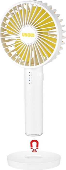 Unold 86620 Breezy II rechargeable battery-hand fan white